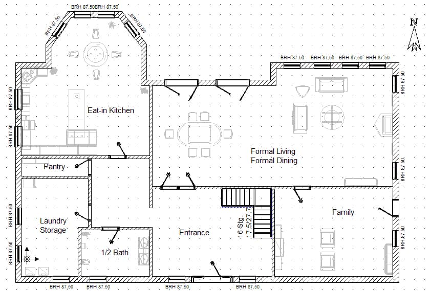 Floor plan used as an OCR example with a cited image region